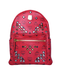 Small Studded Stark Backpack,Coated Canvas,Red,G2090,3*,(10)